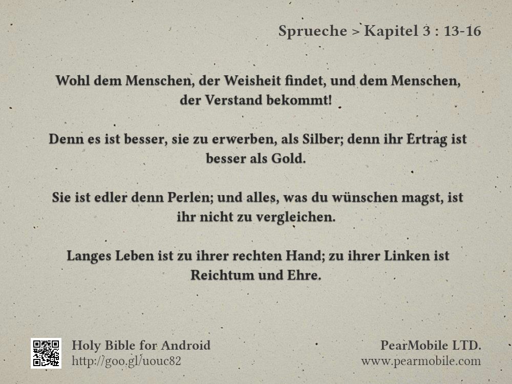 Sprueche, Kapitel 3:13-16